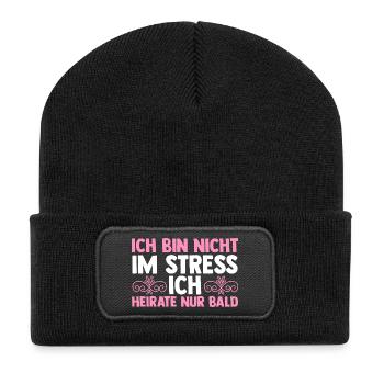 Bachelor Party Team Bride Hen Party - Recycled Patch Beanie - black - Front