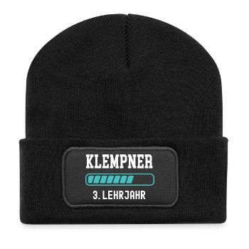 Apprentissage de plombier 3ème année d’apprentissage 3ème année d’apprentissage - Beanie recyclé à patch - noir - Devant