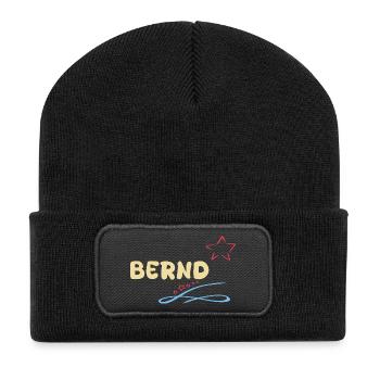 Gift Bernd - Recycled Patch Beanie - black - Front