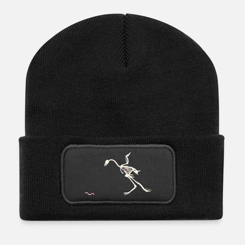 Free and Happy Shelled Hen - Recycled Patch Beanie - black