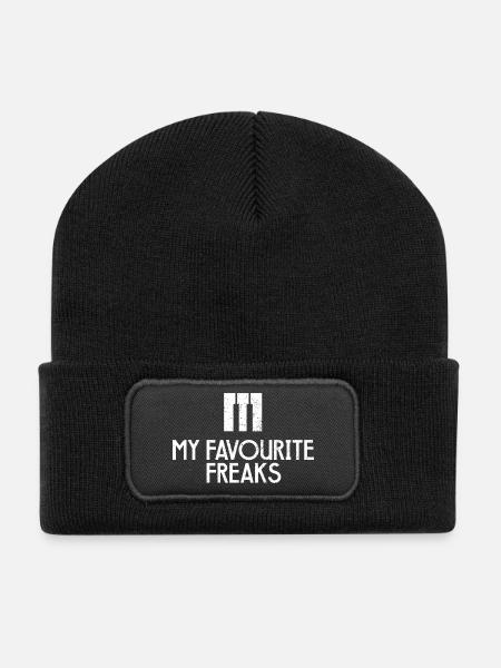 myfavouritefreaks typo logo - Recycled Patch Beanie - black
