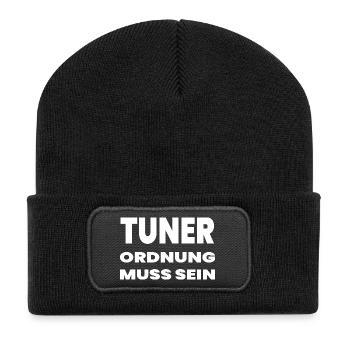 Tuner - Recycelte Patch Beanie - Schwarz - Vorne