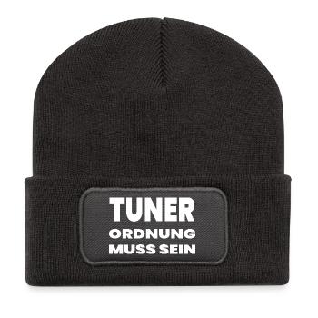 Tuner - Recycelte Patch Beanie - Dunkelgrau - Vorne