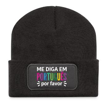 Professeur bilingue portugais au Portugal - Beanie recyclé à patch - charbon - Devant