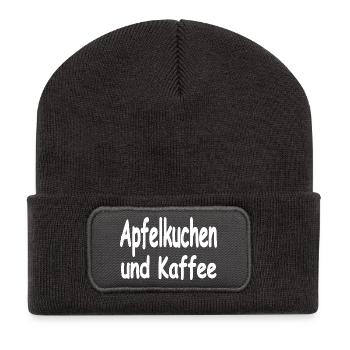 Tarte aux pommes - Beanie recyclé à patch - charbon - Devant