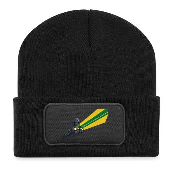 SPACE BIRD - geek & scifi - Recycled Patch Beanie - black - Front