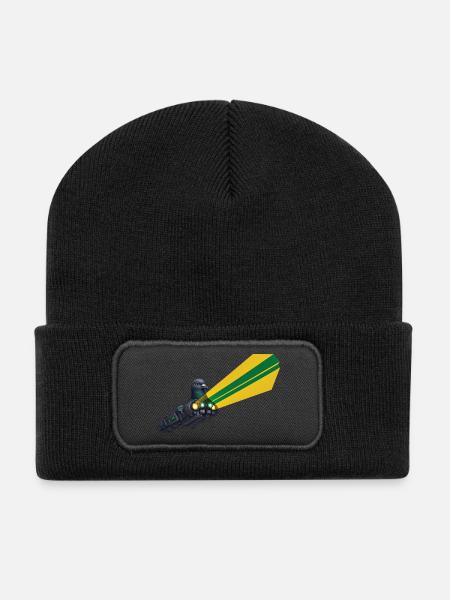 SPACE BIRD – Geek & Science-Fiction - Recycelte Patch Beanie - Schwarz