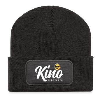 Chuchoteur de Cinéma - Beanie recyclé à patch - charbon - Devant