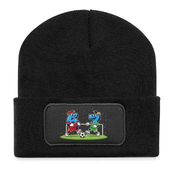 67 Six Seven Costume Carnaval Football Italie Mème - Beanie recyclé à patch - noir - Devant