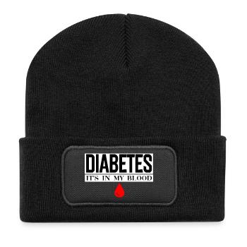 Diabetes It's in My Blood Emblem - Recycled Patch Beanie - black - Front
