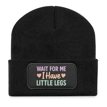 Cute Saying Humor Meme Funny Gift Idea - Recycled Patch Beanie - black - Front