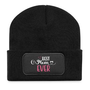 Best Mom Ever - Recycled Patch Beanie - black - Front