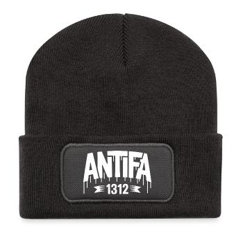 Antifa 1312 – Antifa Tee - Recycelte Patch Beanie - Dunkelgrau - Vorne