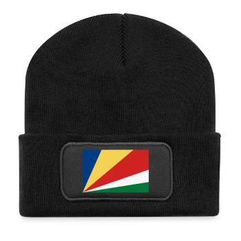 Color Geometry Stripes - Recycled Patch Beanie - black - Front