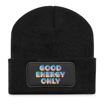 Only Good Energy – Faute de frappe 3D colorée - Beanie recyclé à patch - noir - Devant