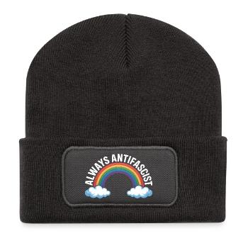 Toujours Antifasciste - Antifa Tee - Beanie recyclé à patch - charbon - Devant