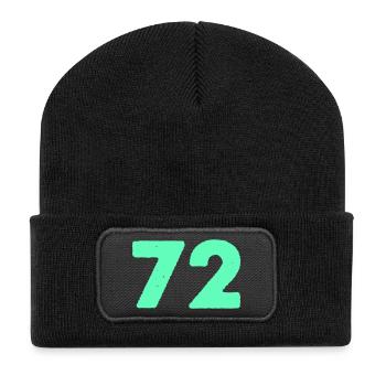 Neon Number 72 Mint Graphic - Recycled Patch Beanie - black - Front