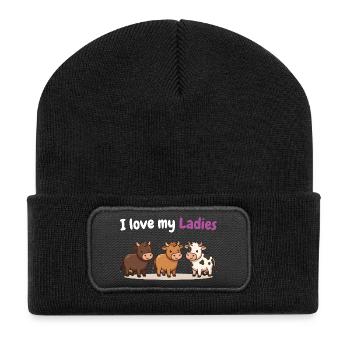 Farm Humor Shirt for Farmers - Recycled Patch Beanie - black - Front