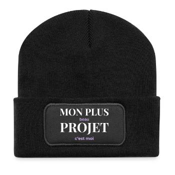 Mon Plus Beau Projet — C'est Moi - Beanie recyclé à patch - noir - Devant