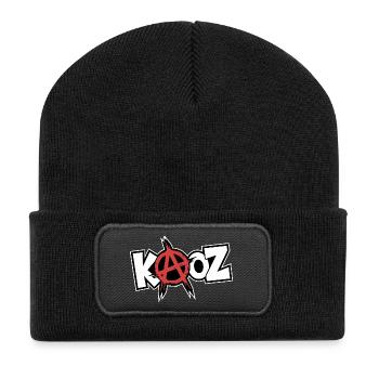 Kool KAOZ Anarchy Graffiti - Beanie recyclé à patch - noir - Devant