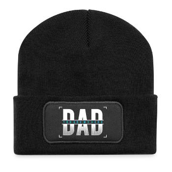 Papa, tu es mon héros Chemise - Beanie recyclé à patch - noir - Devant