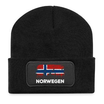 Norway Silhouette - Holiday Nature Flag - Recycled Patch Beanie - black - Front