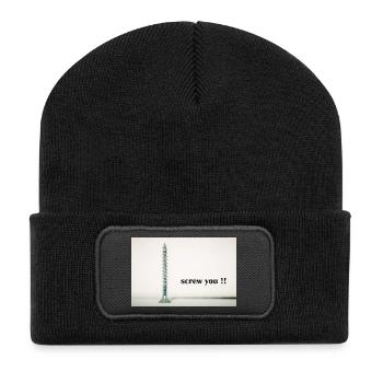 Va te faire foutre - Beanie recyclé à patch - noir - Devant