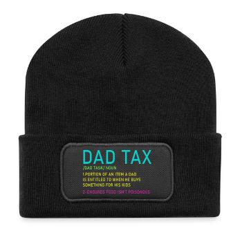 T-shirt Papa Tax Neon Meme - Beanie recyclé à patch - noir - Devant