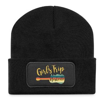Girls Trip Nashville Gitarre - Recycelte Patch Beanie - Schwarz - Vorne