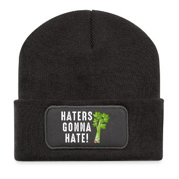 Les détracteurs vont détester le dessin animé Celery - Beanie recyclé à patch - charbon - Devant