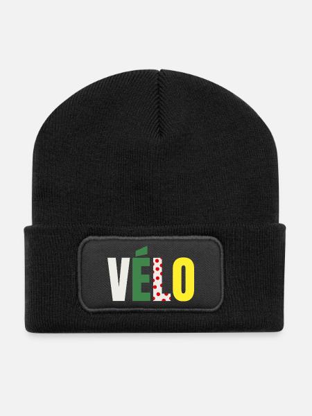 Cadeau Cycliste T-shirt Maillot Vélo Humour - Beanie recyclé à patch - noir