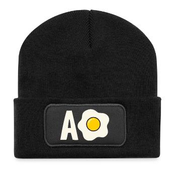 A Mexican Hispanic slang from Huevo, Ca - Recycled Patch Beanie - black - Front