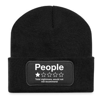 People One Star Total Nightmare - Recycled Patch Beanie - black - Front