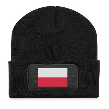 polen - Beanie recyclé à patch - noir - Devant