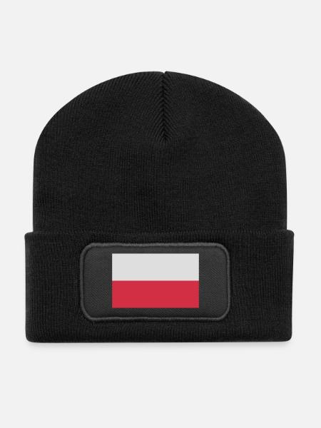 polen - Beanie recyclé à patch - noir