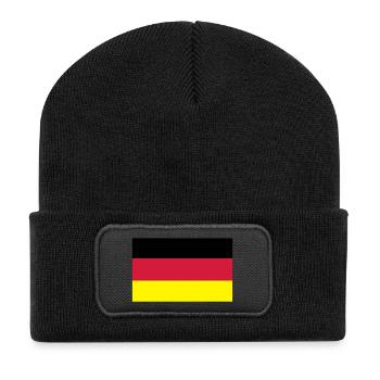 German Flag - Recycled Patch Beanie - black - Front