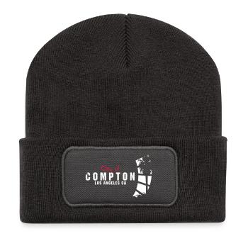 ville de Compton - Beanie recyclé à patch - charbon - Devant