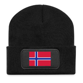 fahne_nor - Recycelte Patch Beanie - Schwarz - Vorne