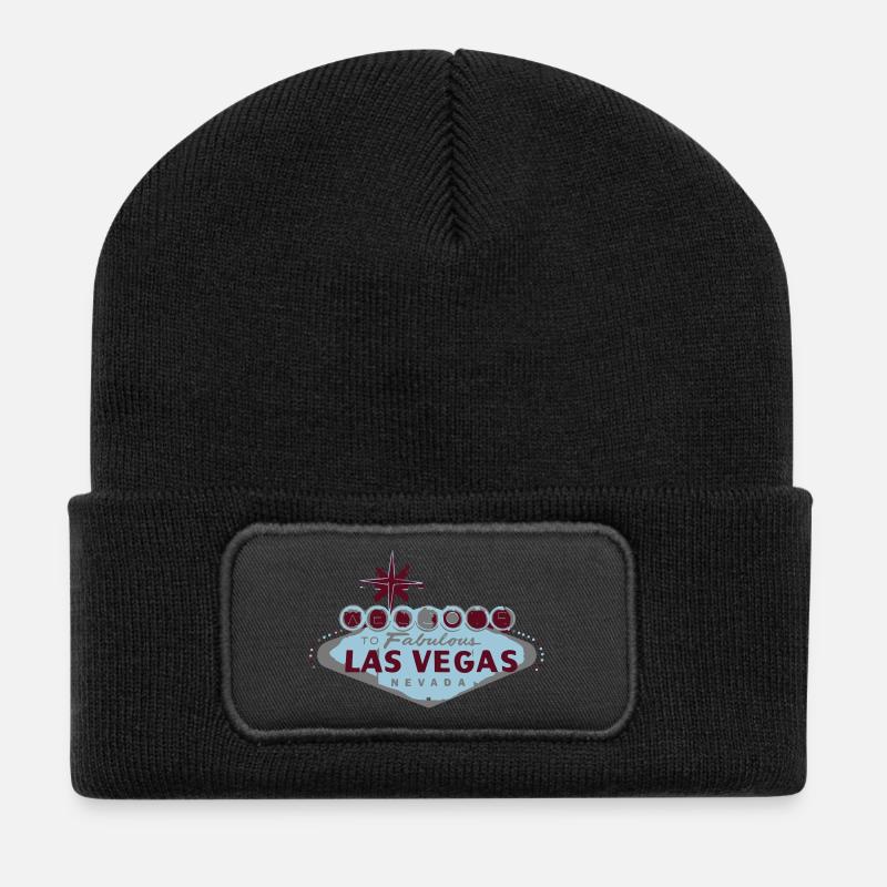 las vegas - Recycled Patch Beanie - black