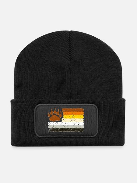 BEAR FLAG 1 - Beanie recyclé à patch - noir