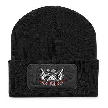 Kein Reinhäuter - Beanie recyclé à patch - noir - Devant
