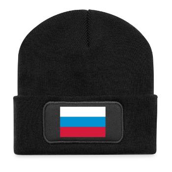 russia flag - Recycelte Patch Beanie - Schwarz - Vorne