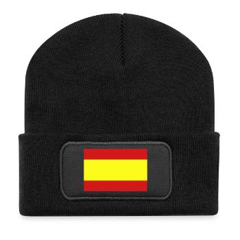 spain flag - Beanie recyclé à patch - noir - Devant