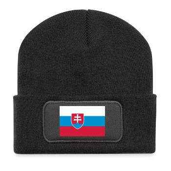 slovakia flag - Recycelte Patch Beanie - Dunkelgrau - Vorne