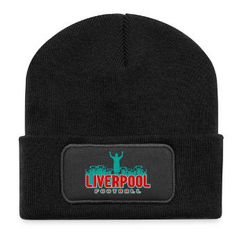 Liverpool Fußball - Recycelte Patch Beanie - Schwarz - Vorne