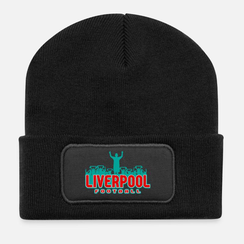 Liverpool Fußball - Recycelte Patch Beanie - Schwarz