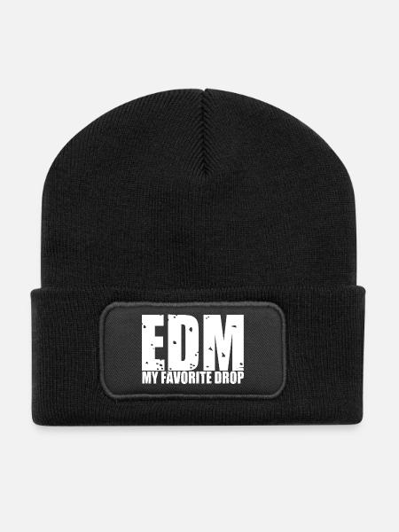 EDM durch Kaotika - Recycelte Patch Beanie - Schwarz