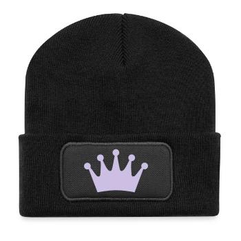 Krone - Recycelte Patch Beanie - Schwarz - Vorne