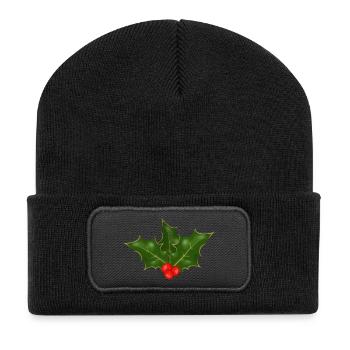 Holly - Recycelte Patch Beanie - Schwarz - Vorne