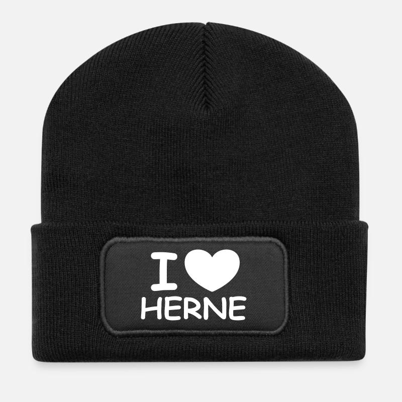 I ♥ Herne - Recycled Patch Beanie - black